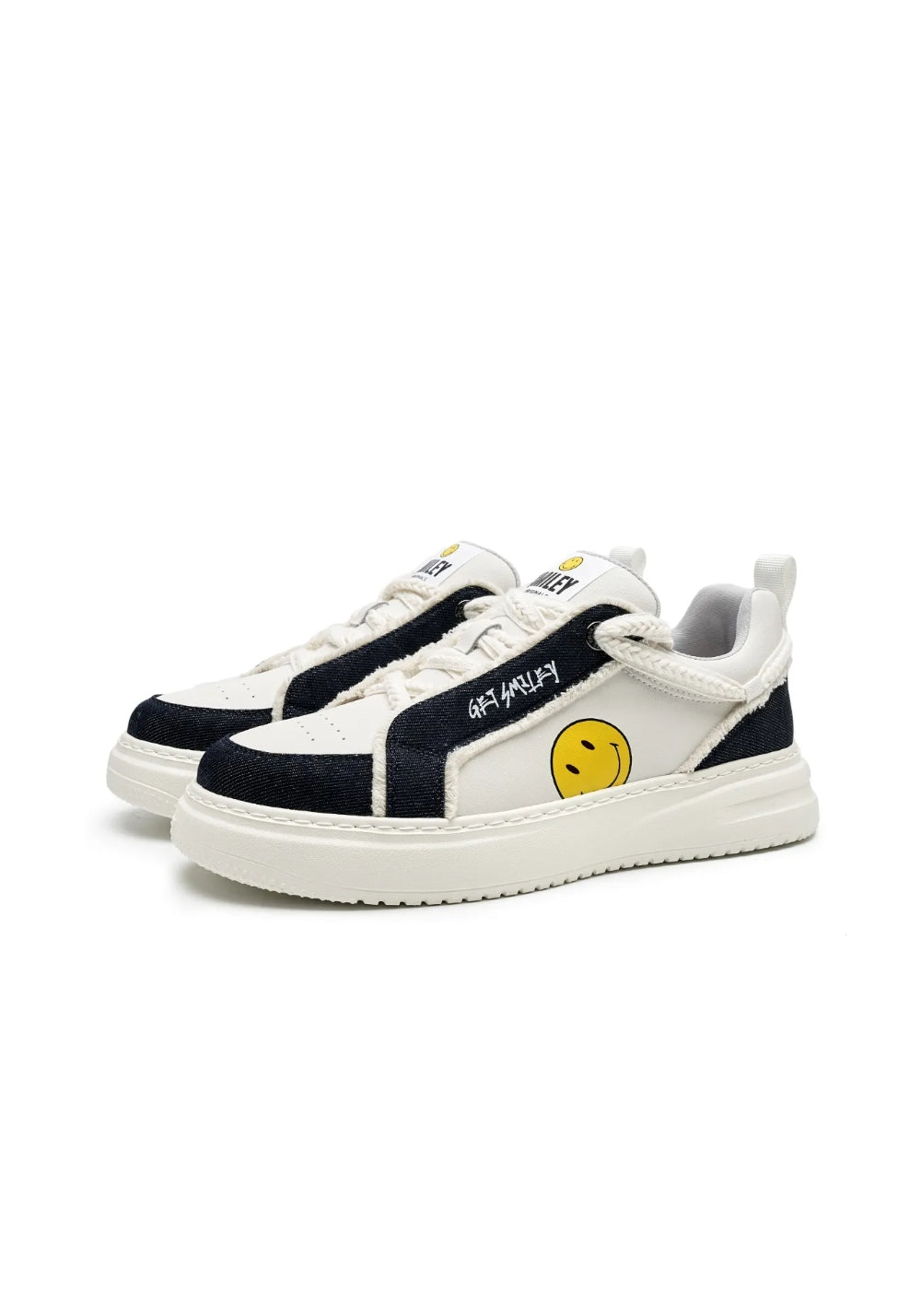SMILEY丨Split Leather-Fabric Skate Shoes w/ Foam Sole - PSYLOS 1, SMILEY丨Split Leather-Fabric Skate Shoes w/ Foam Sole, Skate Shoes, SMILEY•JAPAN, PSYLOS 1